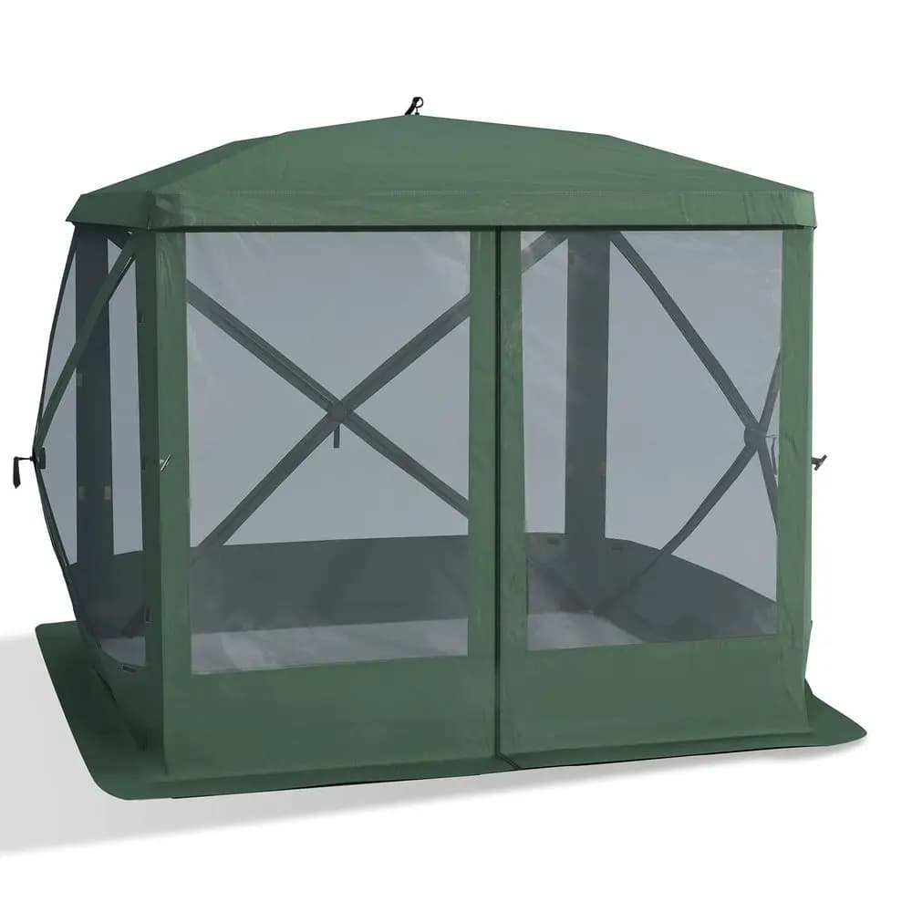 Pop Up Camping Canopy Gazebo Screen Shelter Tent with Single Person Easy SetUp, Ventilating Mesh, Portable Carry Bag for Outdoo