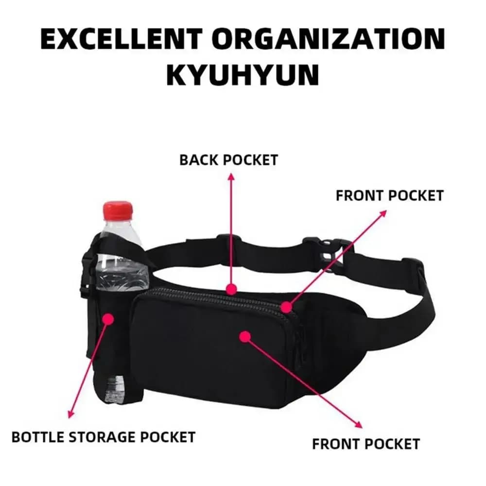 Waterproof Oxford Fabric Running Belt with Water Bottle Bag Sports Shoulder Bag Adjustable Nere Running Shoulder Bags