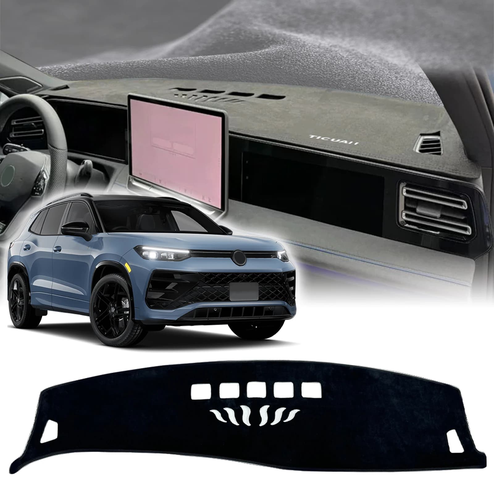 Misura per Tiguan 2024 2025 2026 Accessori Auto Dash Zerbino Cruscotto Copertura Pad DashMat Parasole Tappeto Protettivo