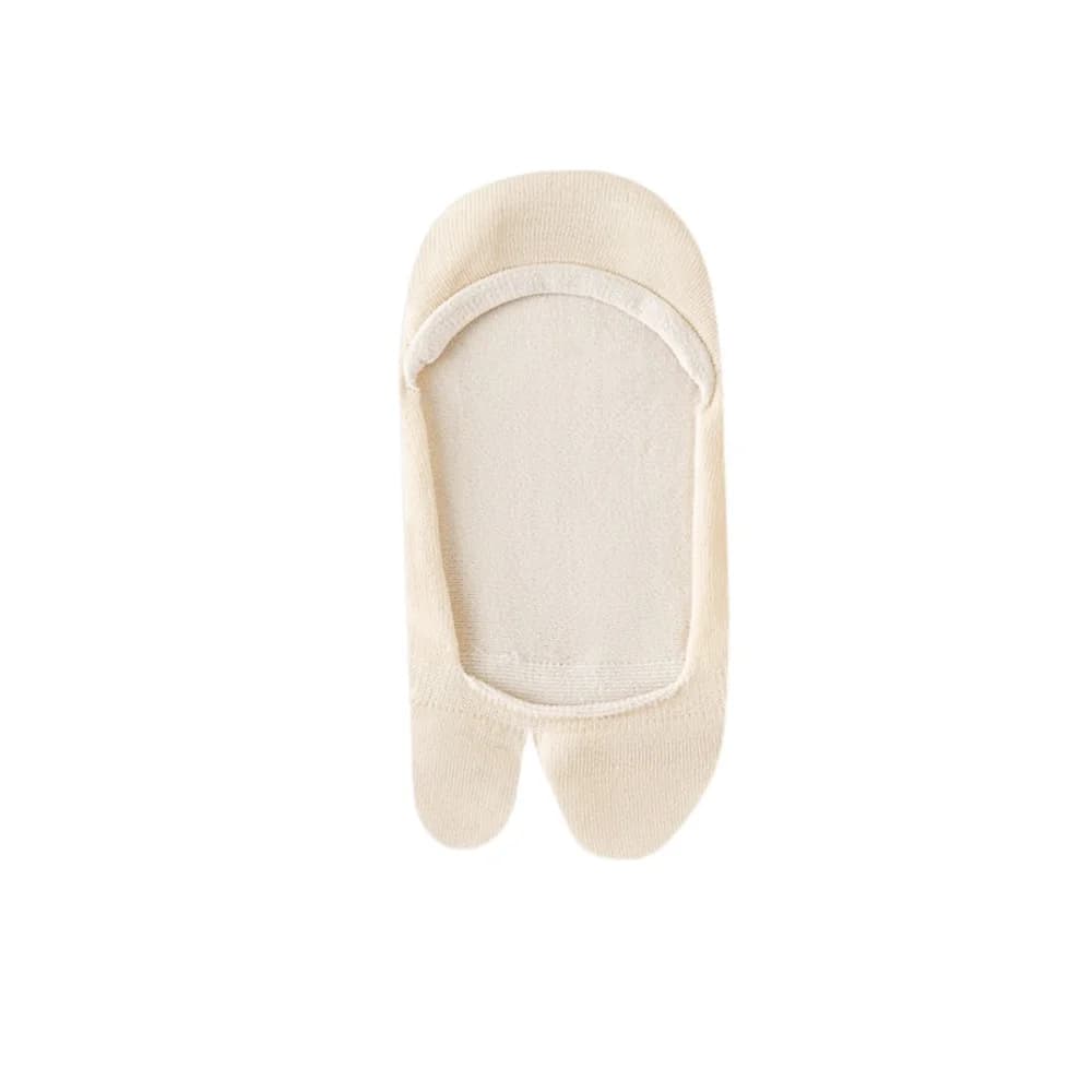 Casual Cotton Invisible Tabi Socks Thin Elastic Non-slip Two Toe Socks Simple Clog Hosiery Separate Toe Boat Sock Summer