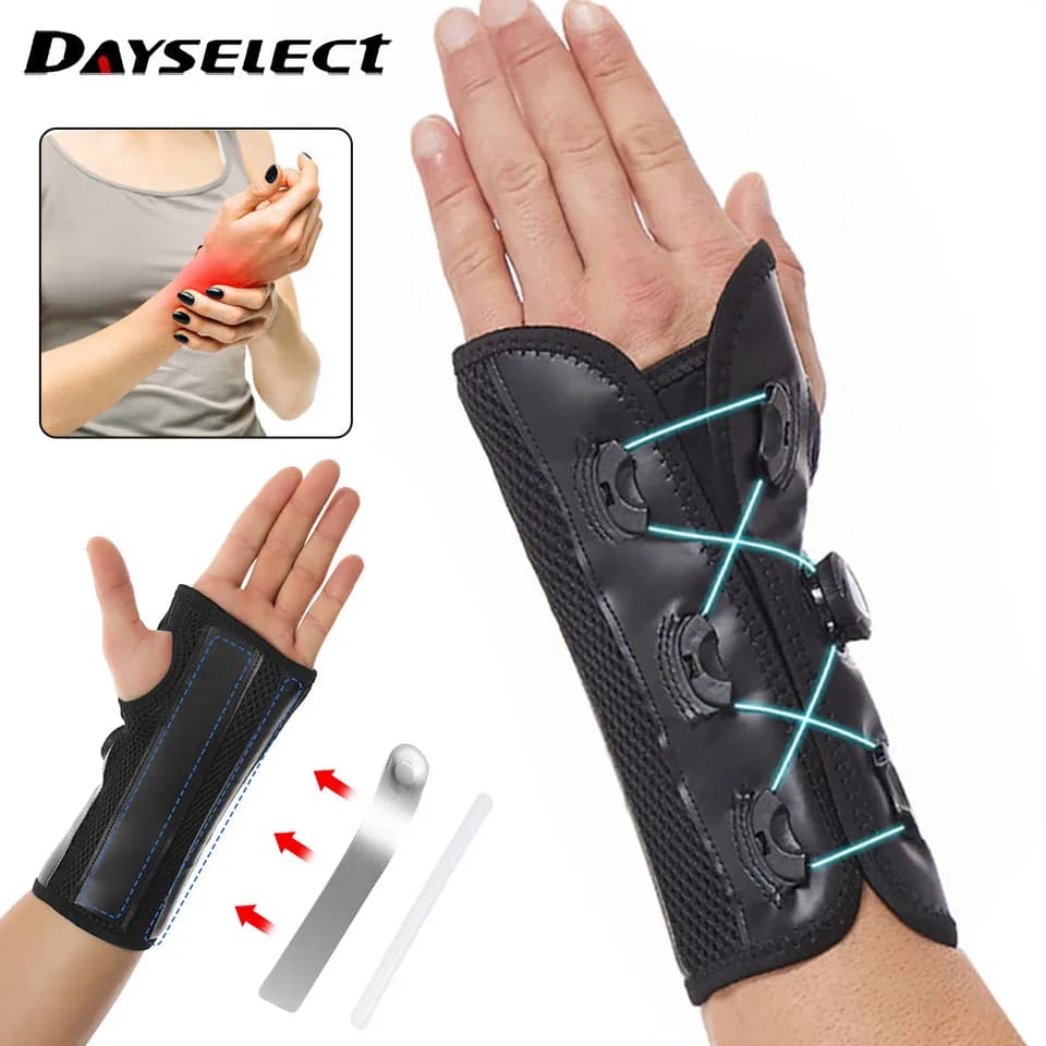 1 pz manopola regolabile protezione per il polso piastra in acciaio staccabile tendine guaina fissaggio protezione della pressione protezione del polso uomo donna unisex