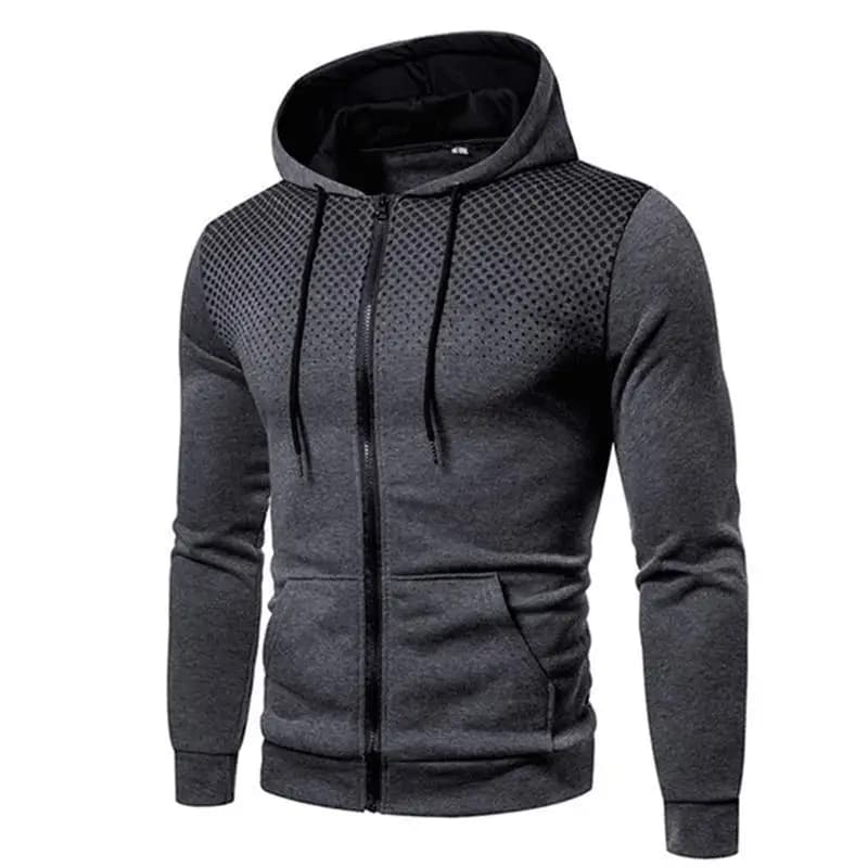 2024 Gradient Polka Dot Men's Sportswear Jogging Clothes, Hooded Sweatshirt, Zipper Sweatshirt, Autumn and Winter Clothing