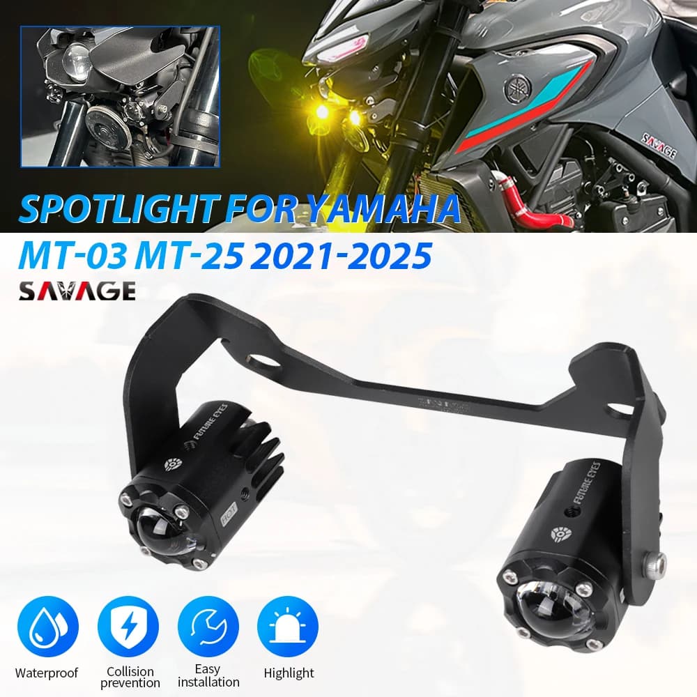 MT-03 MT-25 2021-2025 Moto LED Driver Guide lights for Yamaha MT03 MT25 Front Hidden Fendinebbia Hidden