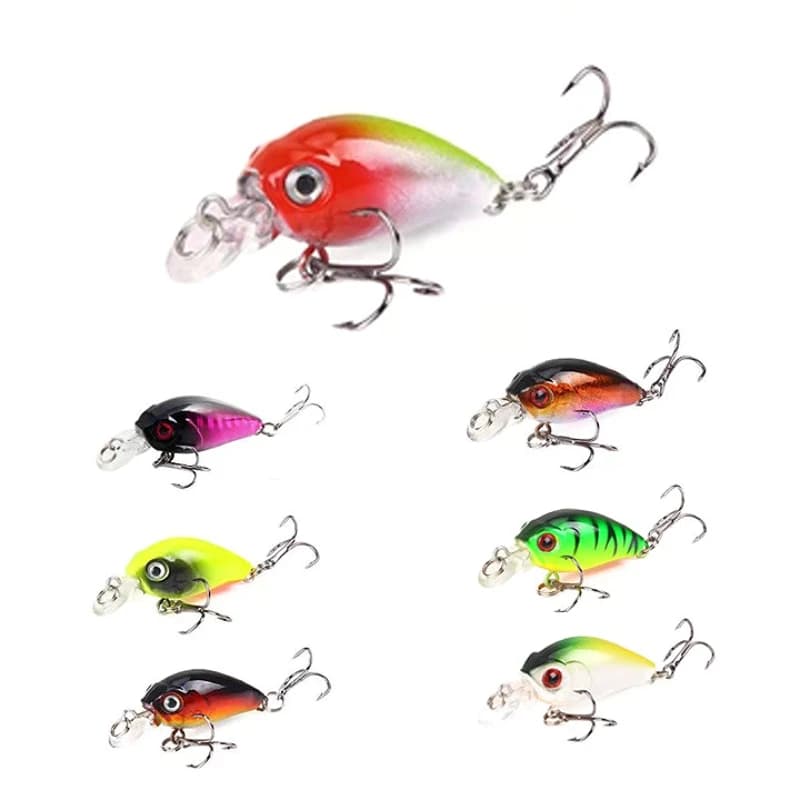 4.5 centimetri 4g 1 pz Mini Minnow Richiamo di Pesca Manovella Wobblers Esca Dura Jig TopWater SwimBait Crankbait Carpa Bass Pesca attrezzatura da pesca