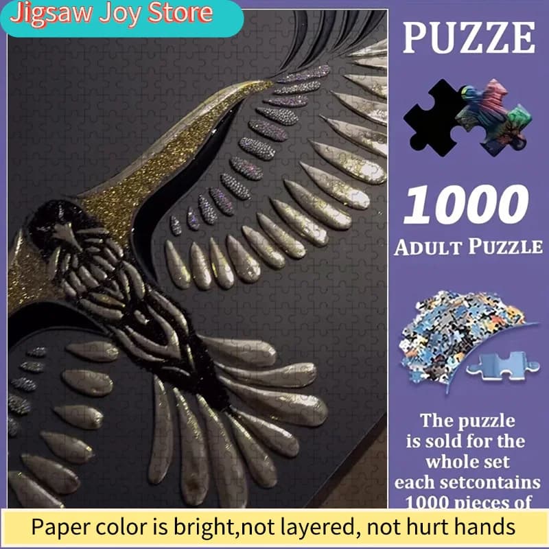 Puzzle Eagle Wings Spread - Grande gioco da tavolo per famiglie, adatto a tutte le età, design colorato con ali di uccelli e pezzi complessi