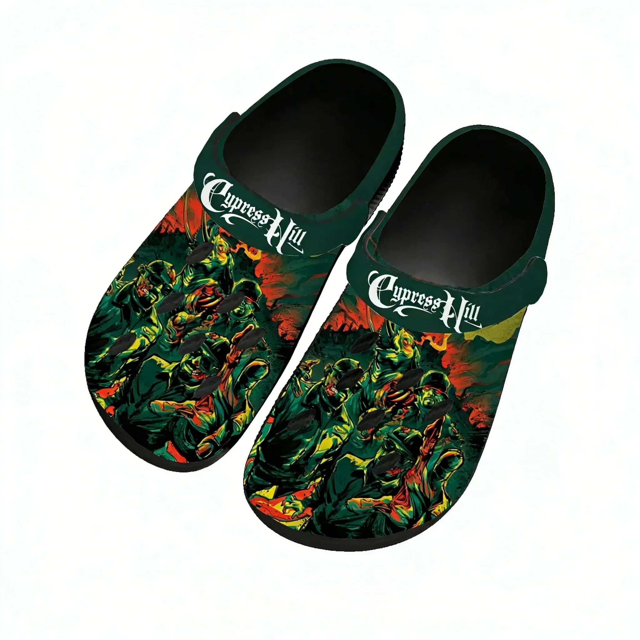 Water Shoes Cypress Hill for Men, Women and Teenagers, Comfortable and Fashionable, Home and Garden Shoes, Custom Sandals, Breathable slippers with Beach Holes
