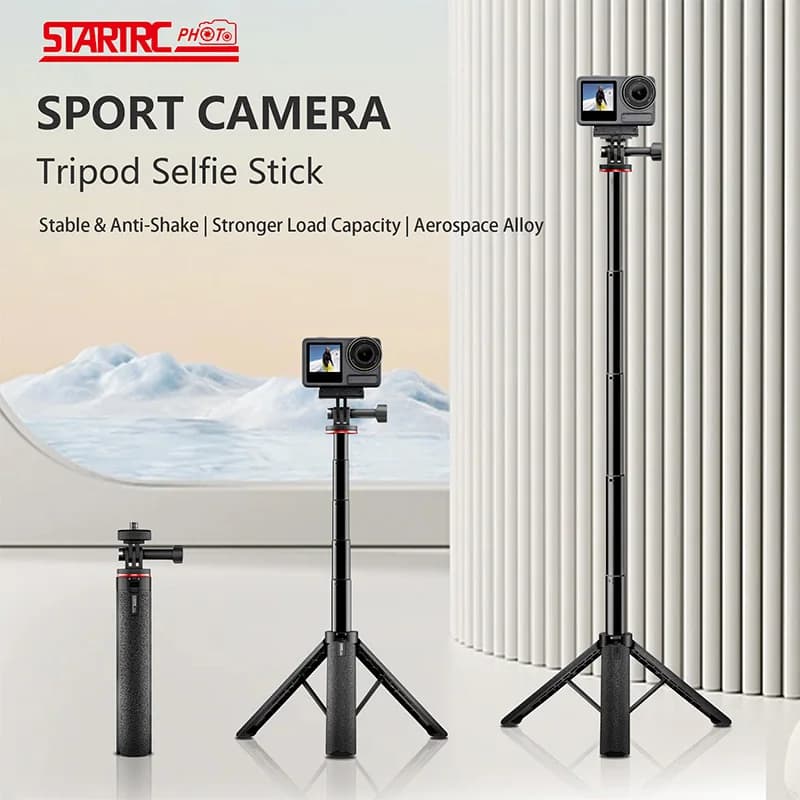 STARTRC camera extension tripod for DJI Action 5 Pro/Insta360 X5 X4/ACE Pro/Gopro 13 Accessories Selfie Stick portable scalable