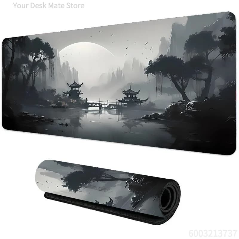 Tappetino per Mouse con Motivo Giapponese a Fiori di Ciliegio, Impermeabile e Antiscivolo, Grande Tappetino da Scrivania per Gaming e Ufficio Zen