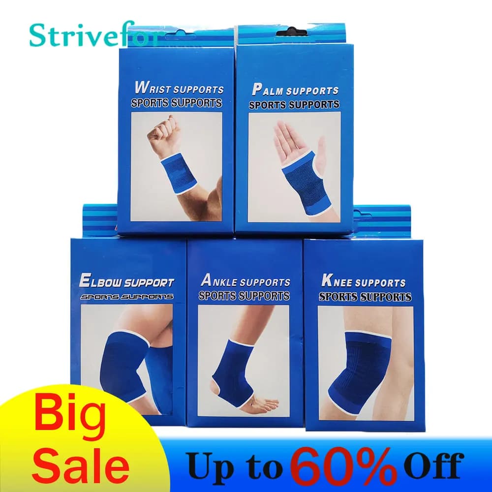 2 cuscinetti di supporto sportivi per ginocchio, palmo, polso, caviglia, gomito per durante la corsa, basket, calcio, tennis, sci, fitness, powerlifting