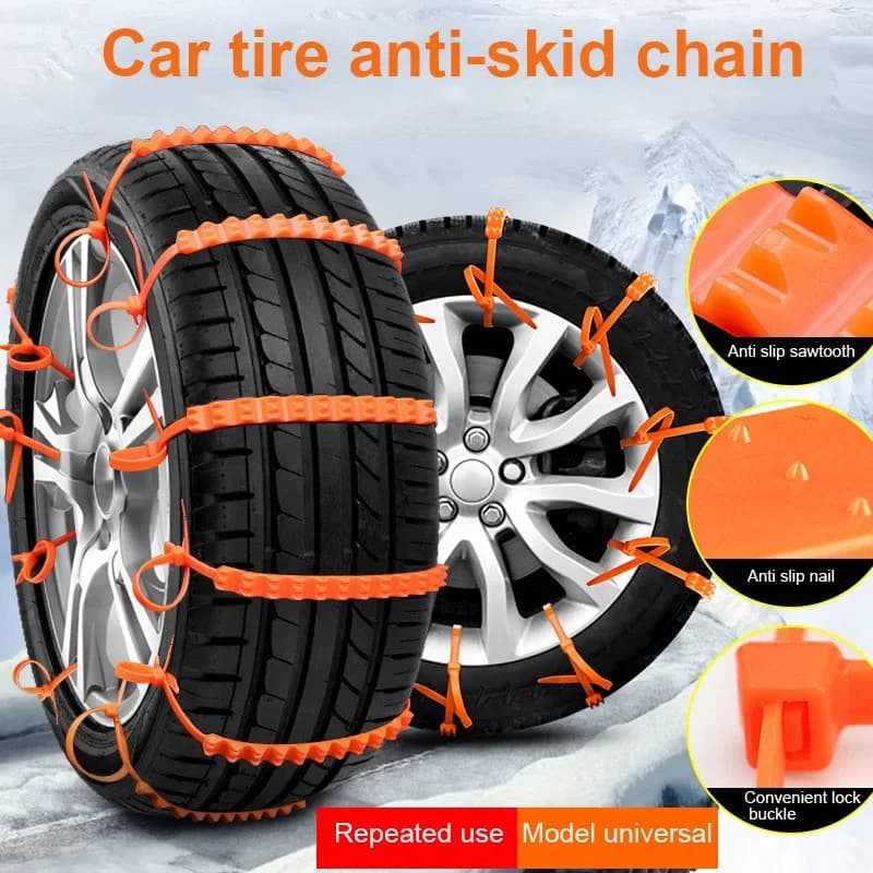 2PCS Catene per pneumatici per auto Inverno Neve Anti-Skid Fascette per cavi per pneumatici Auto Outdoor Snow Tire Pneumatico Anti Skid Catena Accessori di emergenza