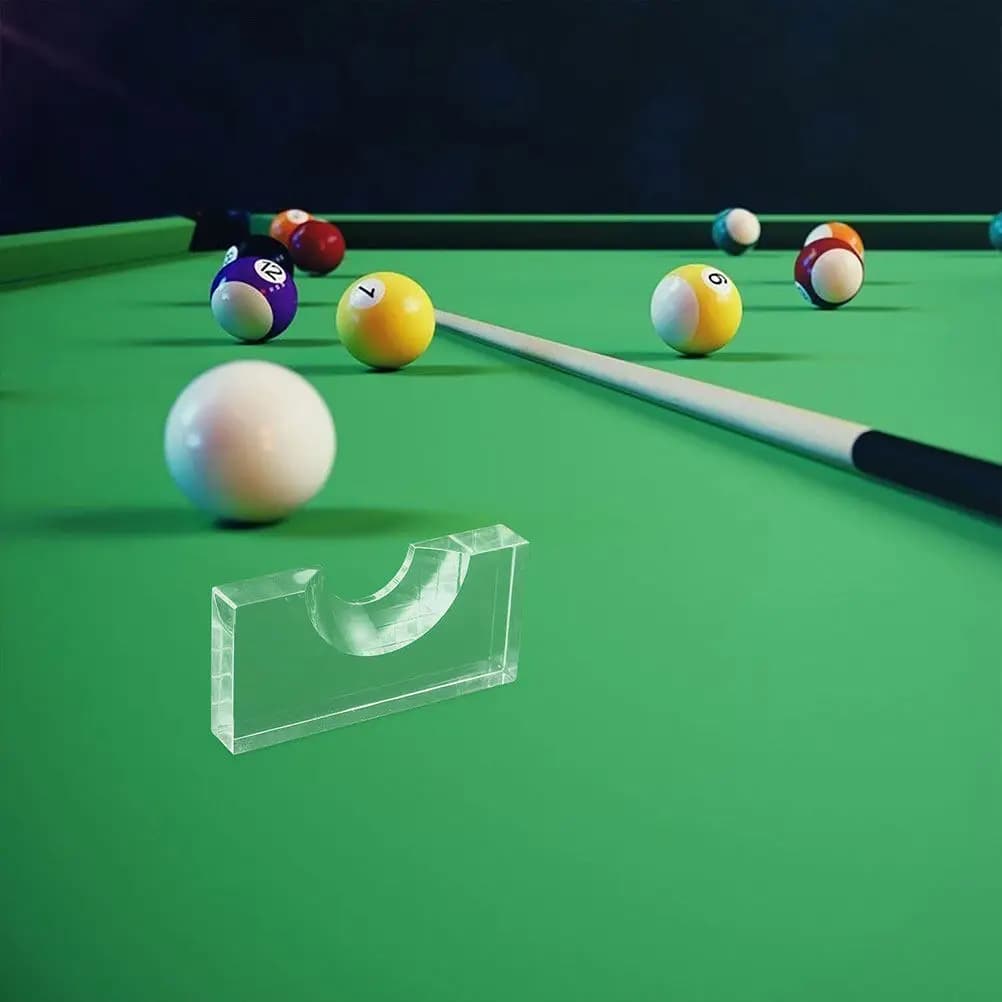 2 Pezzi Localizzatore di Palle da Biliardo Nere, 8 Indicatori Trasparenti per la Posizione delle Palle, Accessorio per Tavolo da Biliardo, Strumento di Allenamento per Stecca da Snooker
