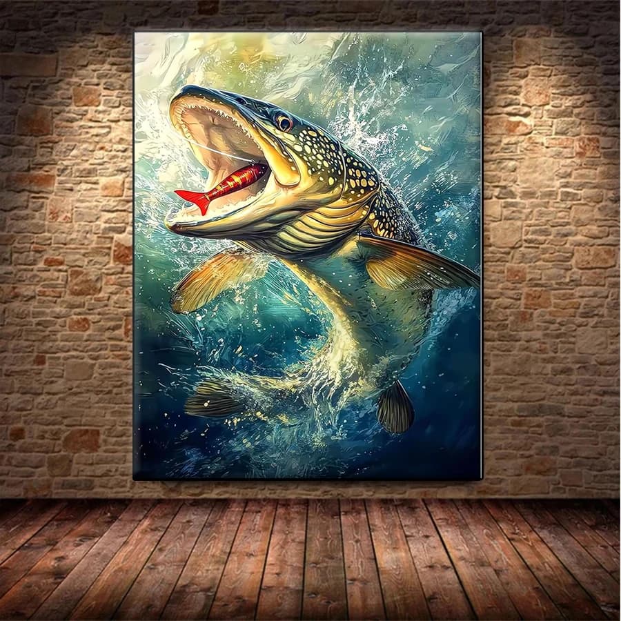 Diamond Painting Modern Art Outdoor Roadside Fishing Full Drill DIY Diamond Embroidery Cross Stitch Mosaic Rhinestone Home Decor