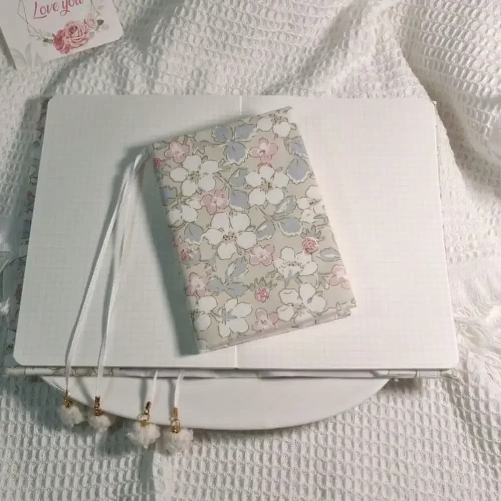 Fromthenon A5 A6 Tessuto Gardenia Notebook Cover Planner Custodia protettiva Custodia protettiva per diario Protezione Forniture di cancelleria per ufficio