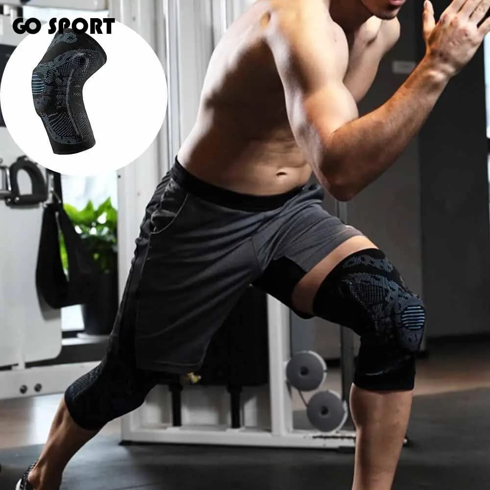 Protezione dell'articolazione del ginocchio Ginocchiera sportiva Ginocchiere traspiranti antiscivolo Supporto a molla in silicone Equipaggiamento protettivo Ginocchiera Fitness
