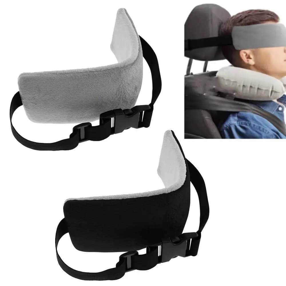 Fibbie regolabili Cuscino da viaggio per aereo Comodo cinturino di supporto per la testa per dormire verticale Fascia di supporto per il collo morbida e stabile cervicale