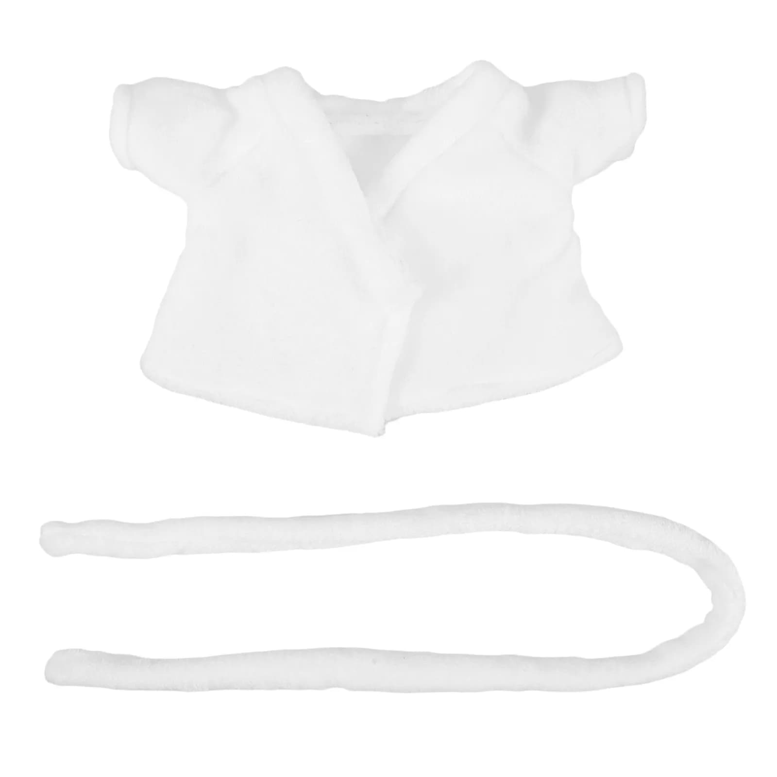 Plush Dress Set, Soft White and Comfortable White Bathrobe for Kids, Dress and Nightwear for Plush