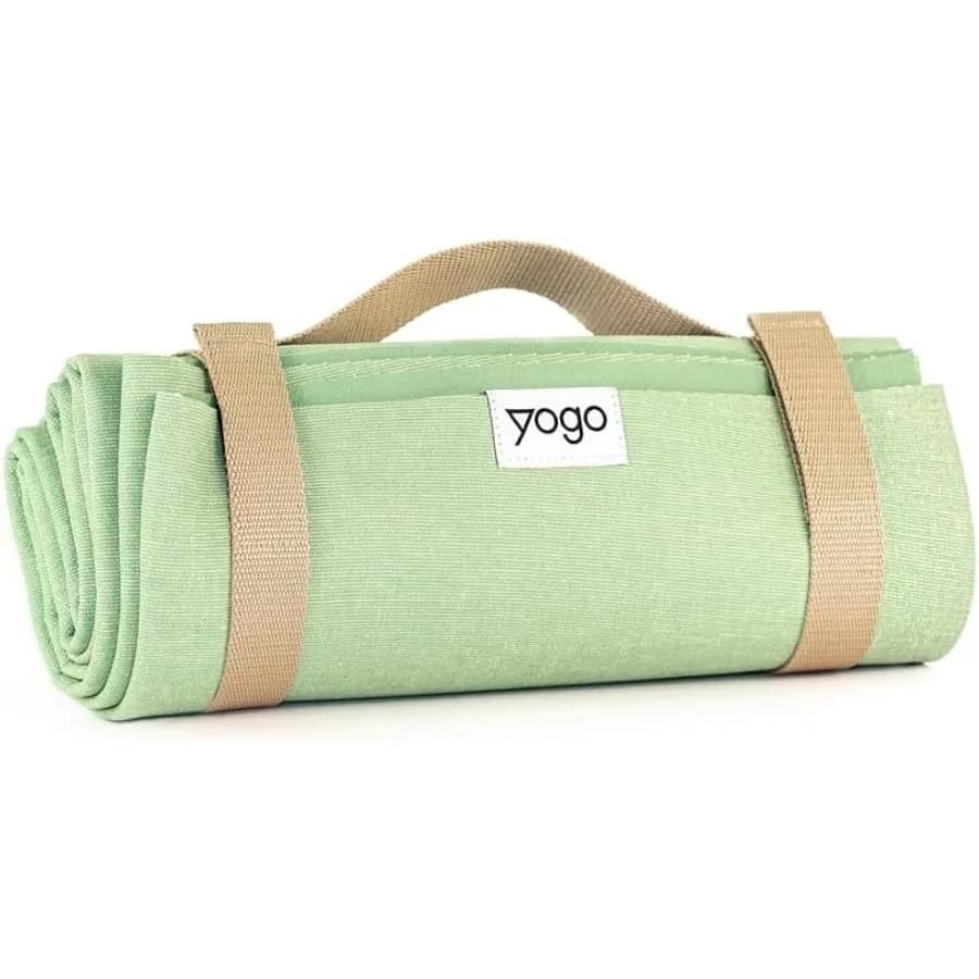 Ultralight folding travel yoga mat with attached straps Adhesive rubber sticker certified FSC anti-slip The best travel yoga mat