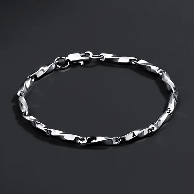 Bracciale con ciondoli da uomo in acciaio inossidabile Braccialetti intrecciati vintage punk per braccialetti casual alla moda da donna Catene di gioielli