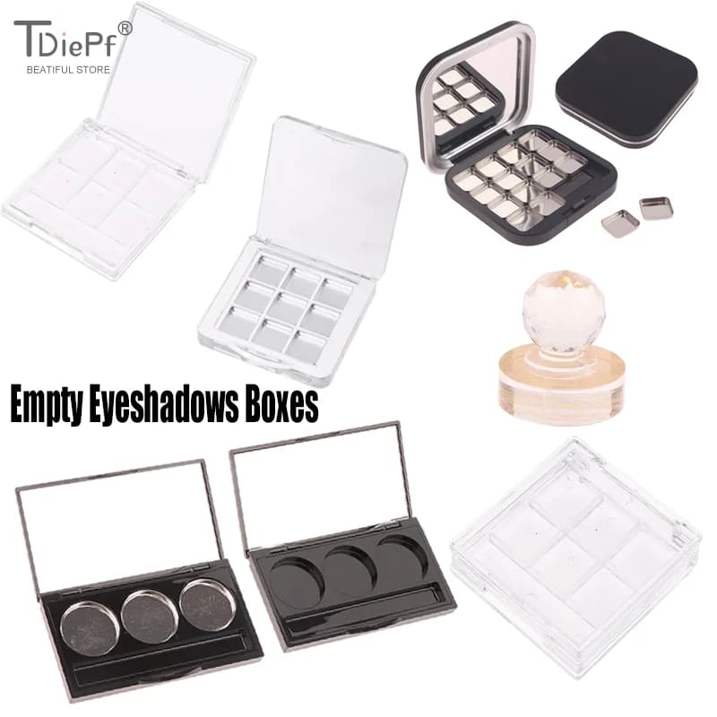 6 Empty Plastic Grills Umbrellas Boxes Caso Cup Makeup Eyes Storage Plate For Women Girls Make Beginners FAI FROM YOU Shade Tool