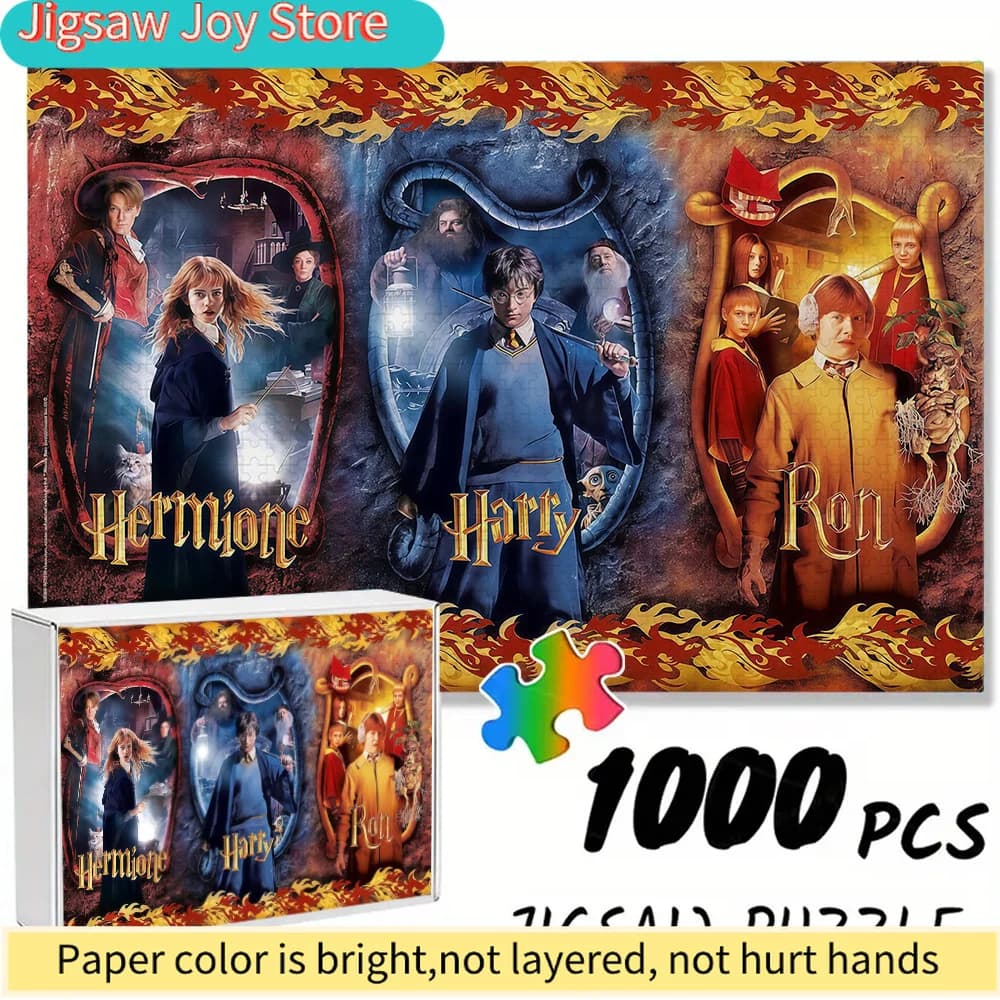 Puzzle senza cuciture di Warner Bros. Z10.1-75, con il trio di Harry Potter - Puzzle spesso e resistente, un fantastico gioco mentale per adulti, P