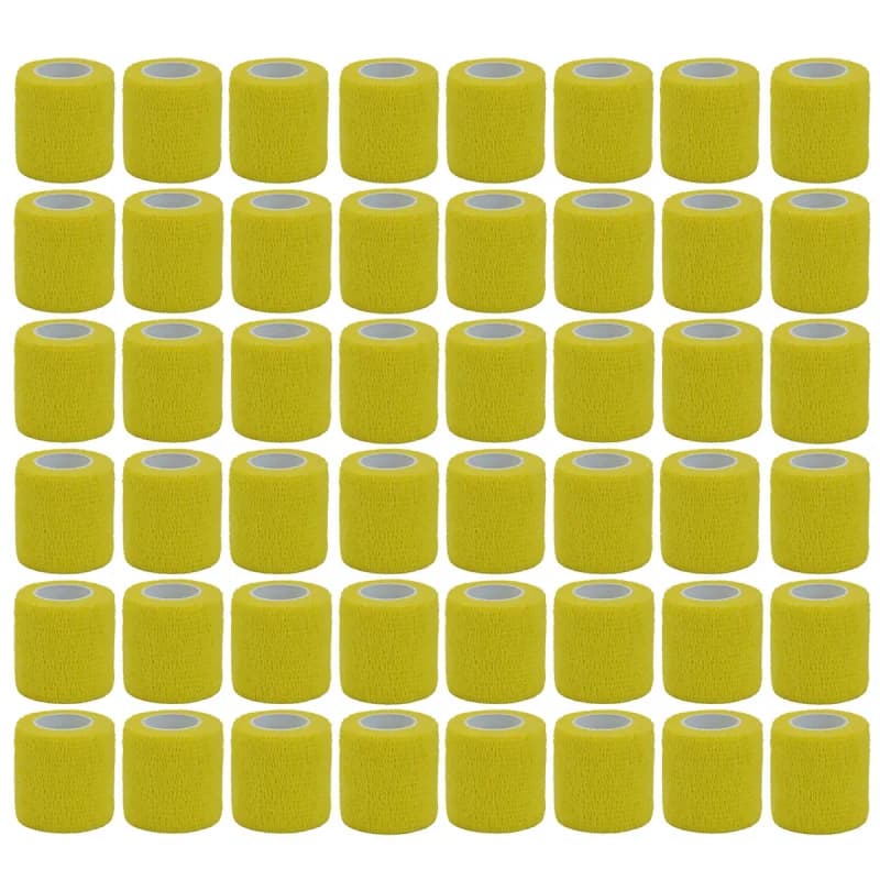 1/10/48pcs 4.8m Giallo Sport Benda Elastica Autoadesiva Wrap Tape Elastoplast per il Supporto Del Ginocchio Pad Dito Caviglia Palmo Spalla