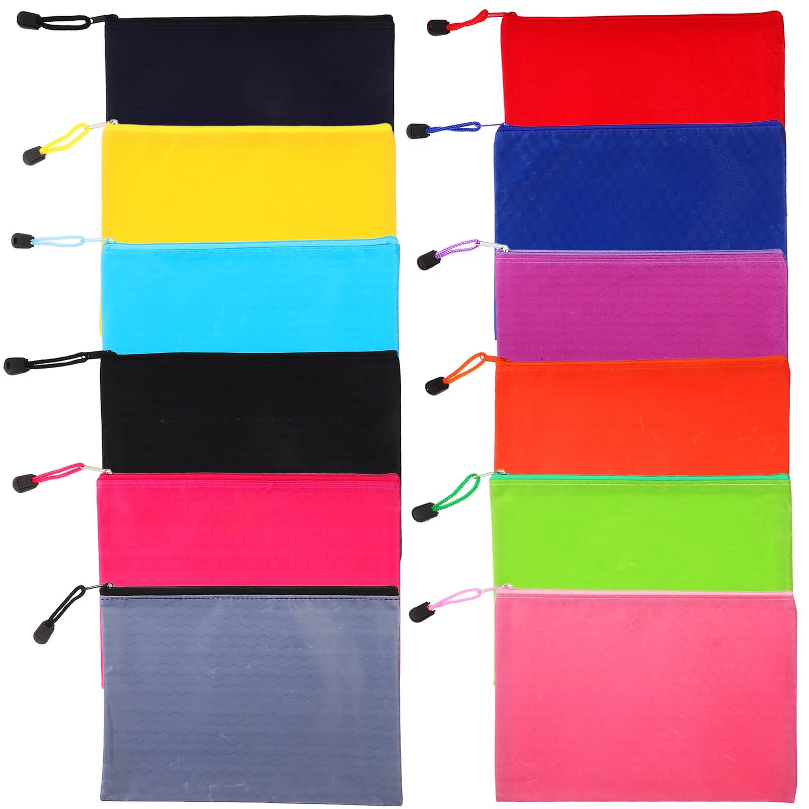 Borsa per documenti da 12 pezzi, porta documenti in tela impermeabile, organizer con cerniera, custodia portatile, cartella per documenti da ufficio, borsa per documenti da ufficio
