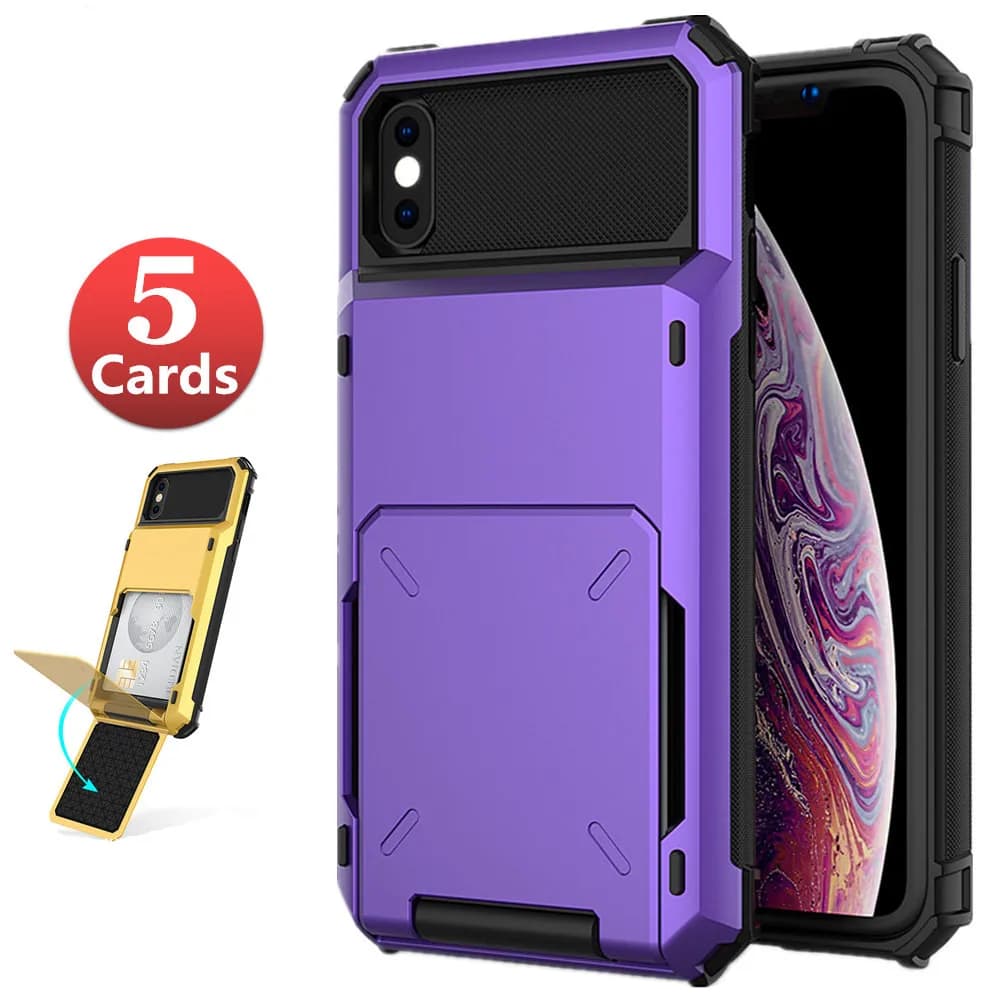 Per iPhone 14 13 12 11 Pro 11 Pro Max 7 8 Plus XS MAX 6 Custodia Flip Slot per schede Business Armor Cover per iPhone X XS XR 7 7+ 6 6S