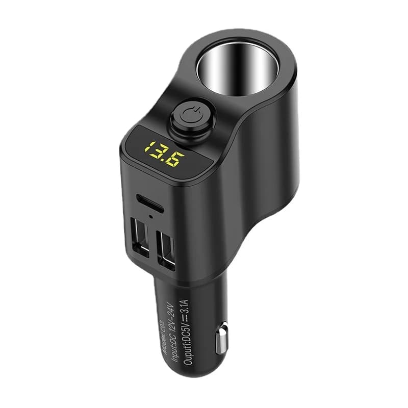 Caricabatterie per Auto C03 a Singola Porta, Universale 12V-24V, Ricarica Rapida Tipo C, Quick Charge 3.0, 80W/5V/3.1A