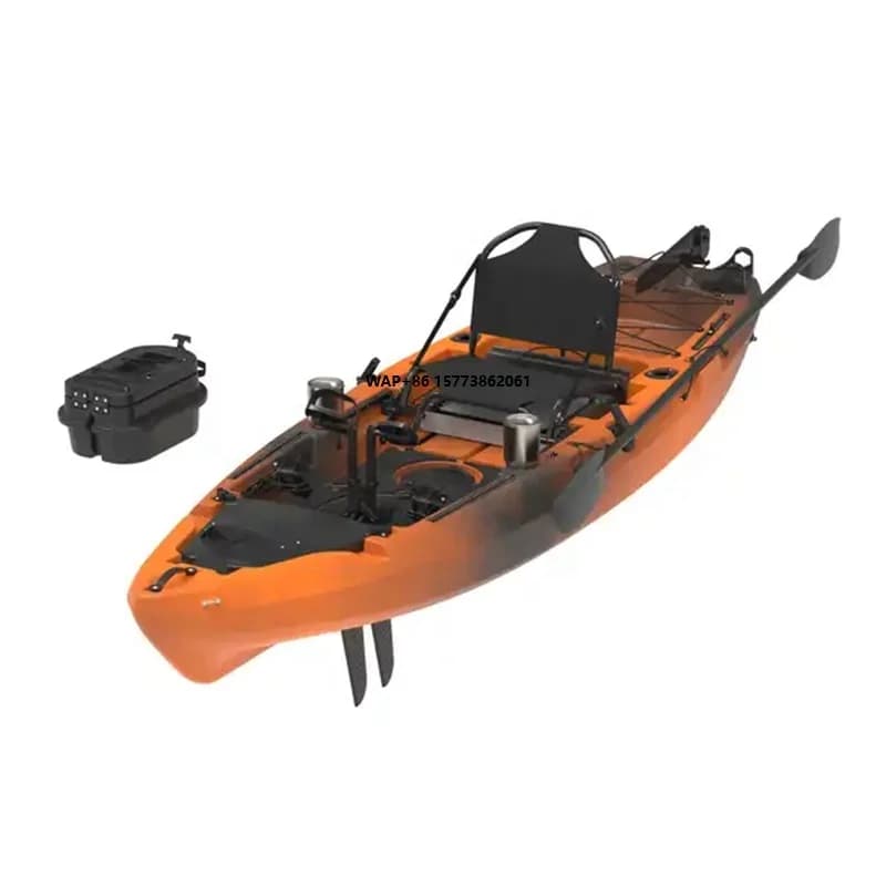 Kayak Sit-On-Top a Pedali da 3 Metri, Canoa Confortevole per il Piacere della Pagaiata