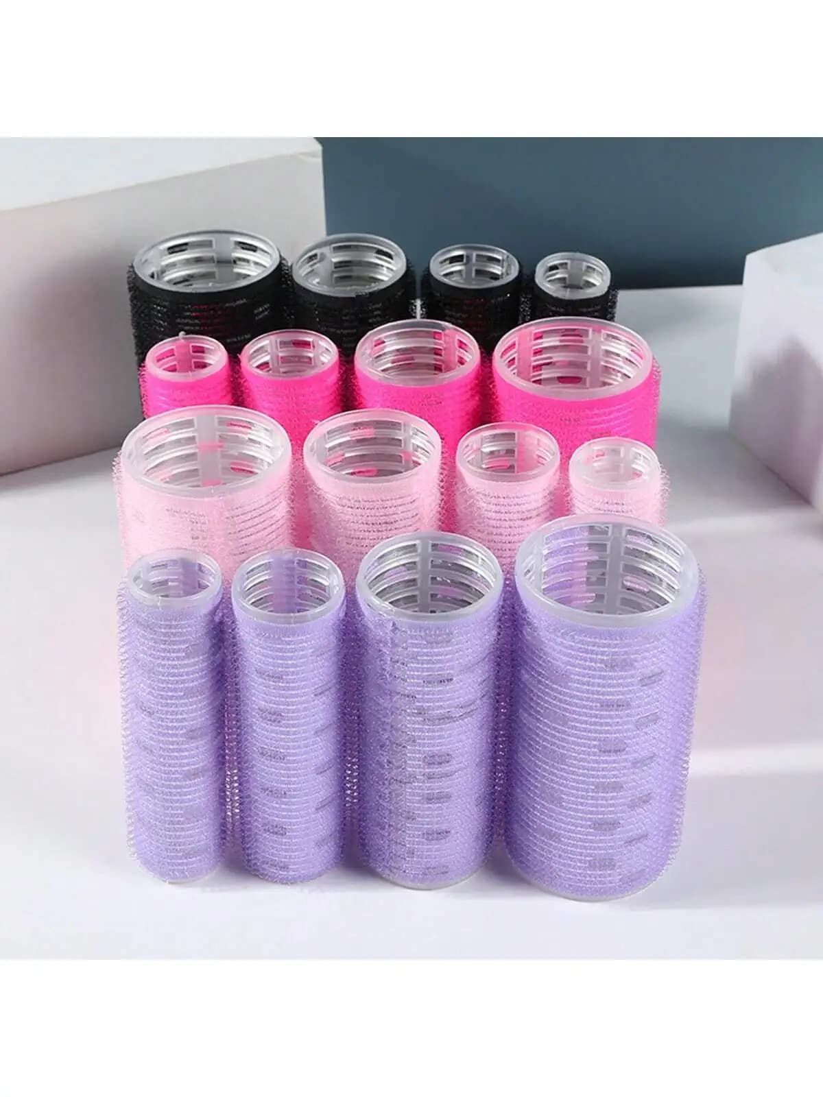 6 pieces Lazy air bangs hook and ring iron curling self-adhesive iron curlinghair cable iron curler with aluminum frame