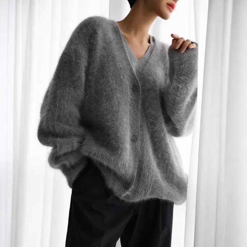 2026 New Women's Cardigans Korean Fashion V-neck Sweater Coat Long Sleeve Sweater Female Buttons Solid Knitted Jacket Women
