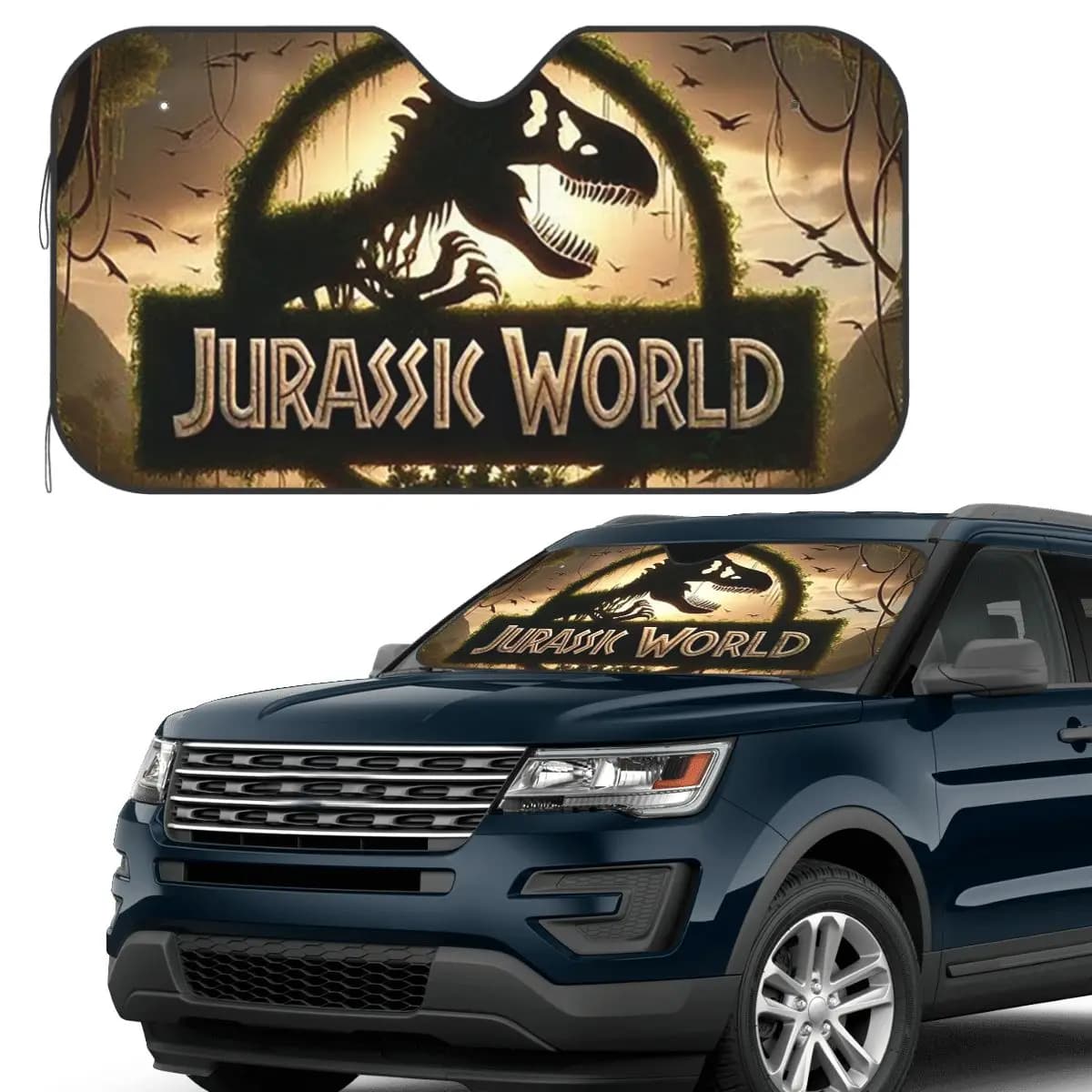 Jurassic Park Dinosauro Stampa Parasole Parabrezza Auto Parabrezza Anteriore Finestra Parasole Accessori Coperture