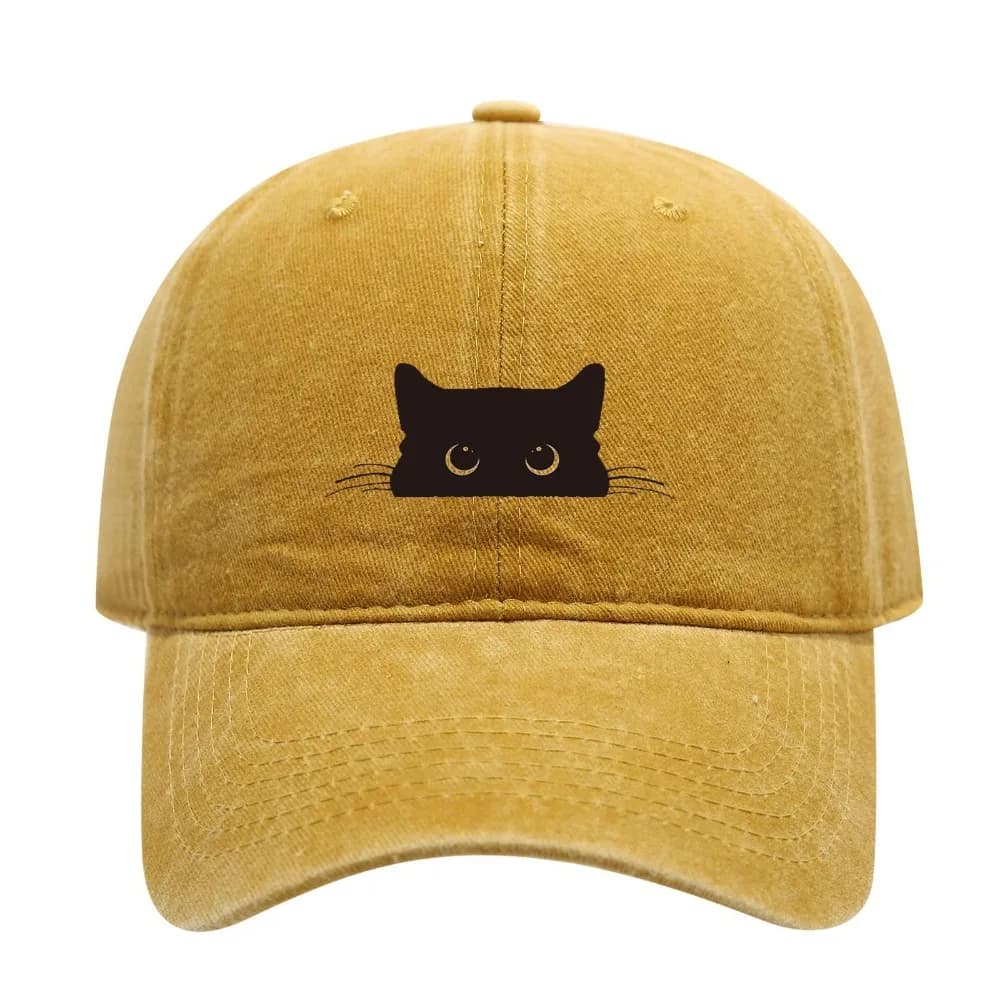 Cappellino da Baseball Versatile con Stampa Gatto e Protezione Solare, Berretto con Visiera, Cappello da Baseball con Cartone Animato Carino, Cappellino da Baseball in Cotone alla Moda per Esterni