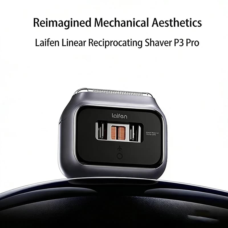 Rasoio Elettrico P3 Pro a Movimento Alternato, Portatile, Design Meccanico, Sensore Intelligente per la Barba, Rasatura Profonda