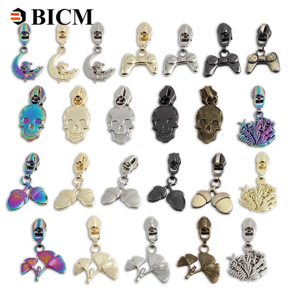 10/50 pz #5 cursori con cerniera per Nylon cerniera borsa a nastro tasca vestiti Zip tira cerniera kit di riparazione accessori per cucire indumento fai da te