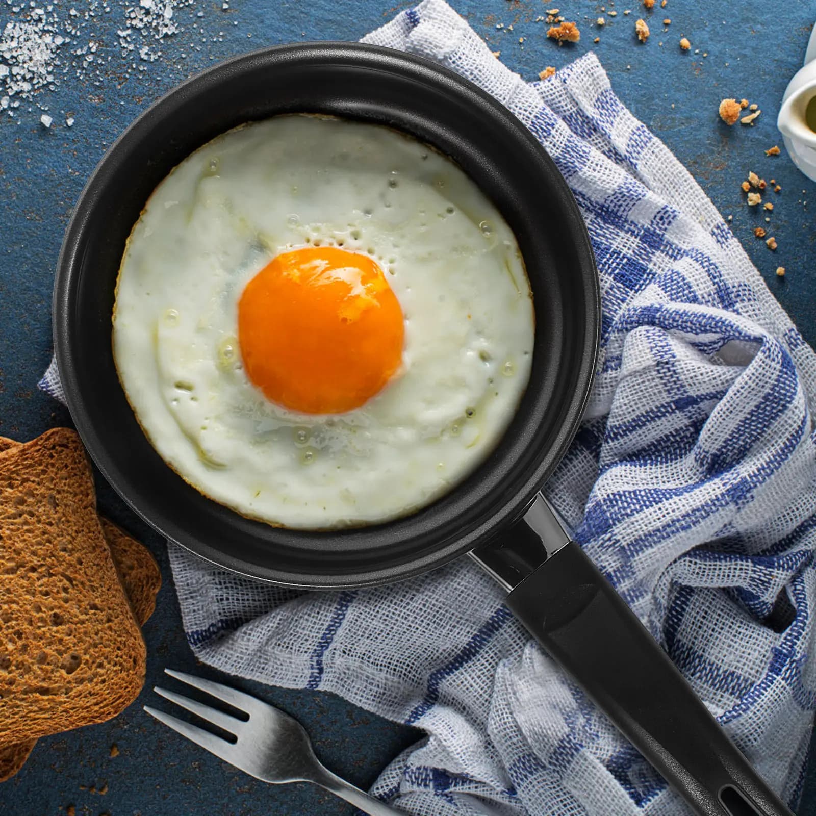 Set of 2 Anti-stick pans, Mini Kitchen pan 14 Cm of Diameter for Eggs, Pancake, Omelette, Steaks, Universal for Gas and Induction cookers