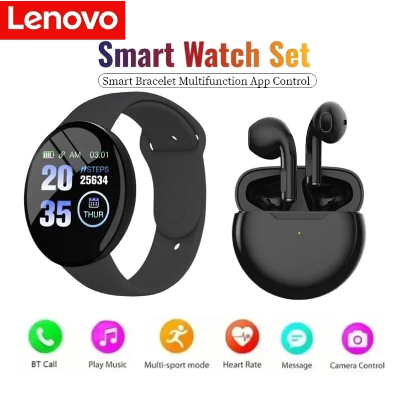 Lenovo Macaron Smartwatch Set for Men and Women, 1.44 Inch Smart Screen, Multifunction Smart Bracelet with App Control, Elegant Birthday Gift