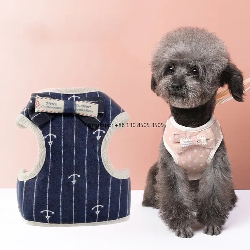 10pcs Wholesale Custom logo Multi Colors Breathable Adjustable Pet Cat Dog Harness with Leash