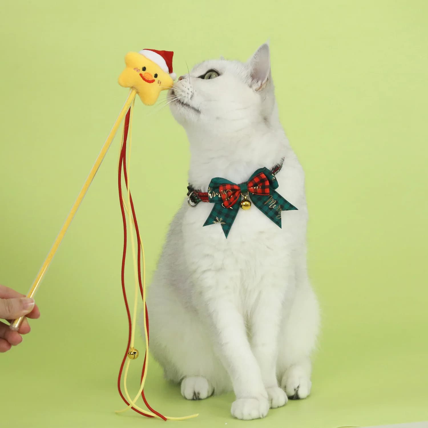 Set di 5 Collari Natalizi per Animali Domestici, Bandana a Quadri con Fiocco e Gonna Decorativa per Albero, Decorazioni Natalizie per Animali Domestici con Babbo Natale e Pupazzo di Neve