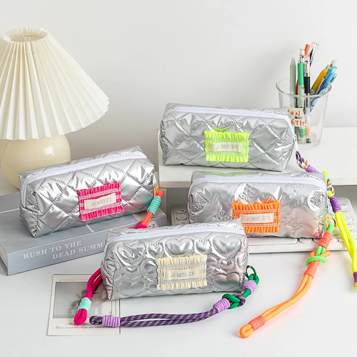 Astuccio per matite per studenti di colore da 1 pezzo per bambini Ragazzo Ragazza Moda casual Borsa per riporre articoli di cancelleria coreana Forniture per studenti