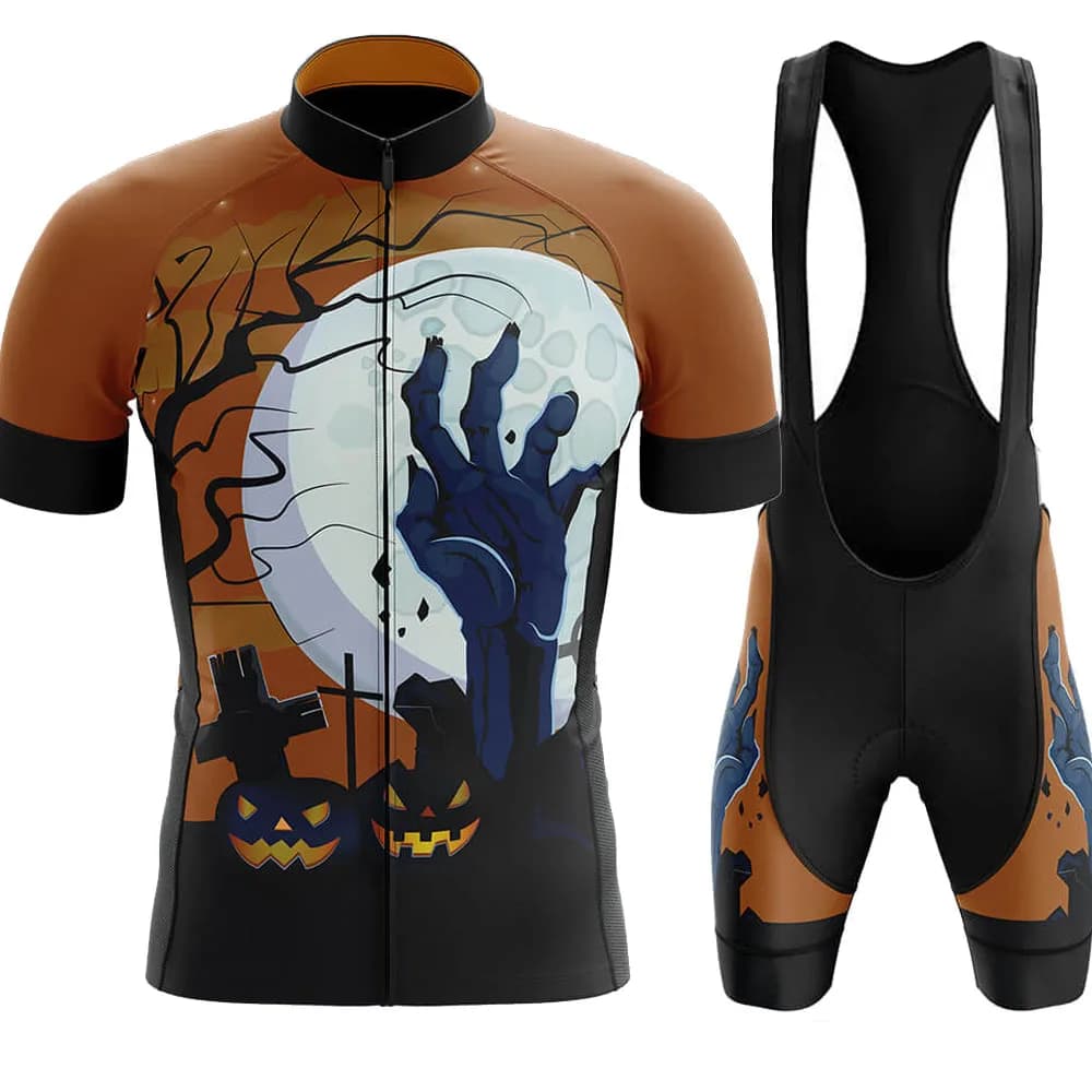 The-Hand-Of-Death 2026 Skull Cycling Jersey Set Cycling Brown Clothing kits Men Road Bike Shirts Suit Bicycle Bib Shorts MTB