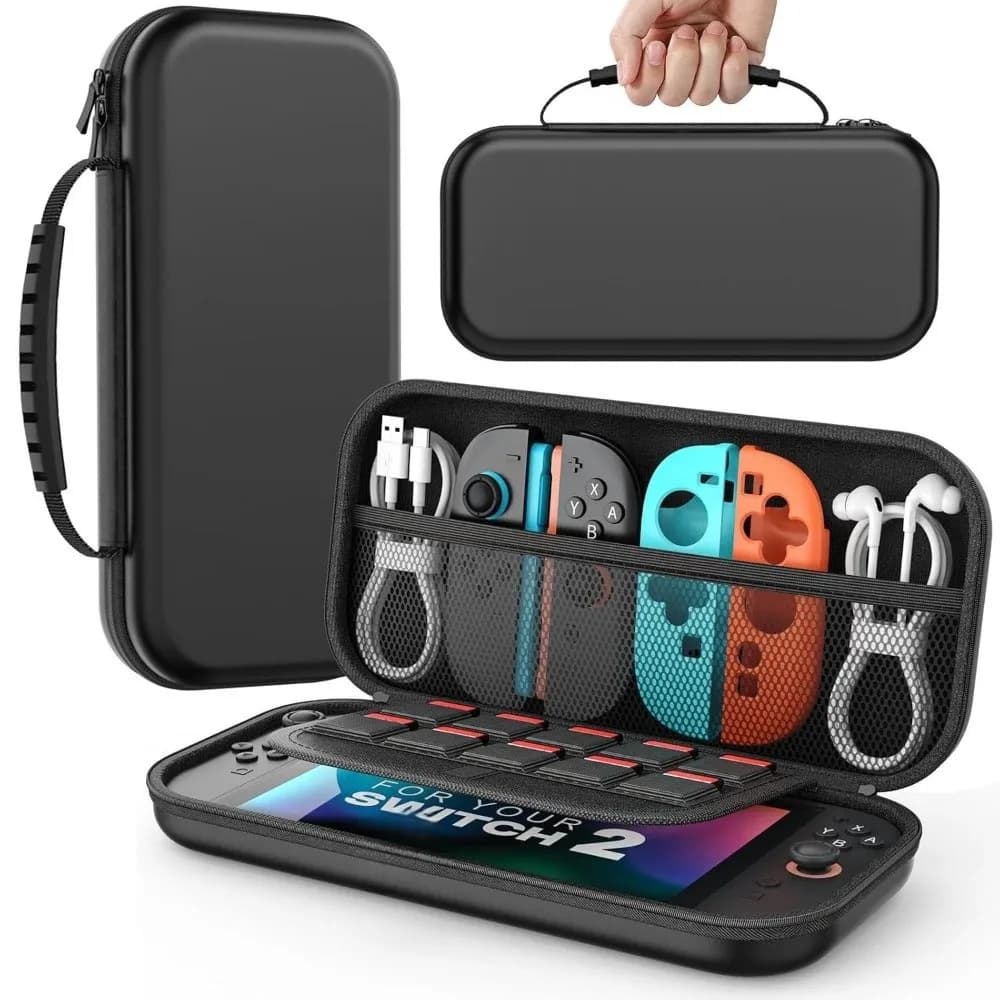 Borsa Protettiva Portatile per Nintendo Switch 2, Custodia per Console in PU e Tessuto Oxford