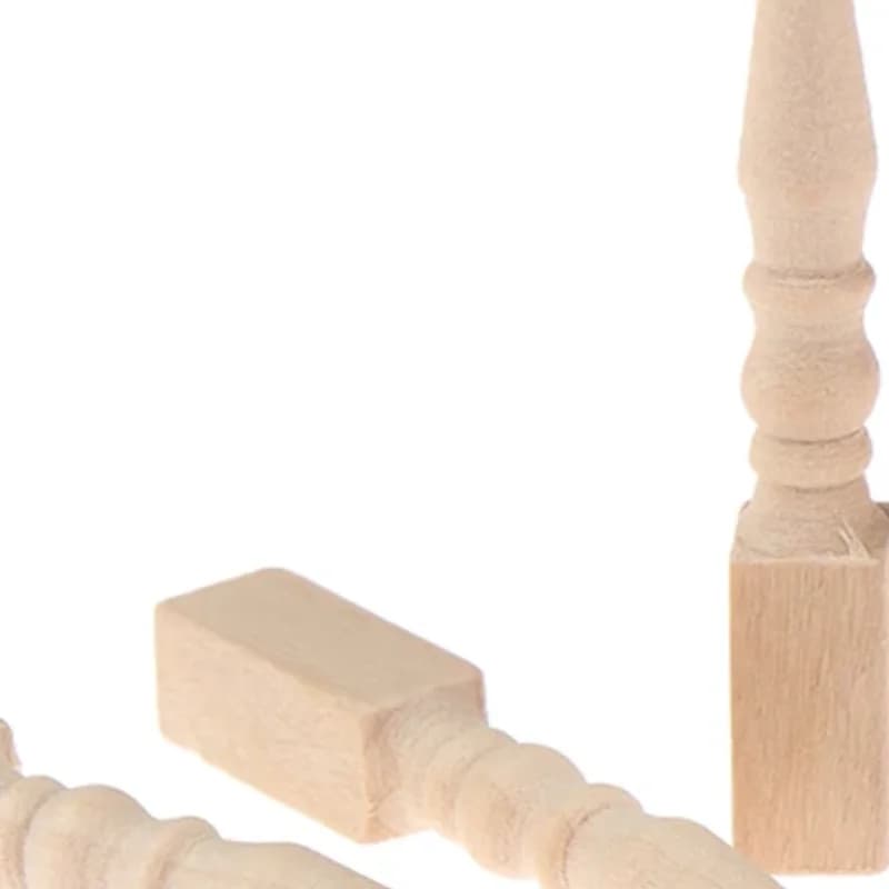 1:12 Casa delle bambole in miniatura Sedia in legno Gamba da tavolo Accessori per mobili fai da te Giocattoli