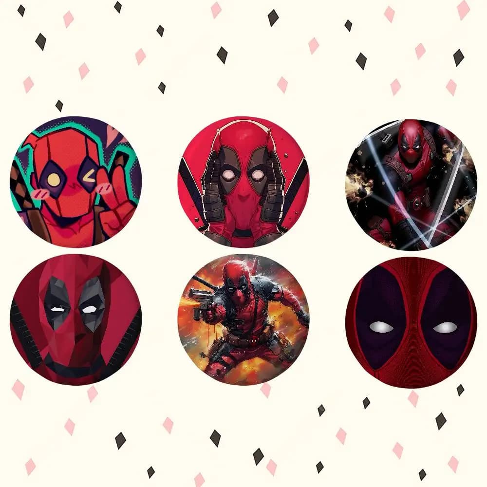 Spille Distintive Rotonde di Deadpool, Distintivi Creativi per Vestiti, Cappelli, Zaini, Accessori Regalo