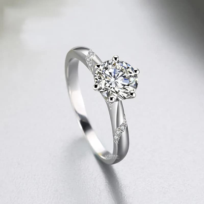 S925 Sterling Silver Ring Plated Pt950 Platinum Mozzarella Diamonds Classic Micro Inlaid Eight Hearts Eight Arrows
