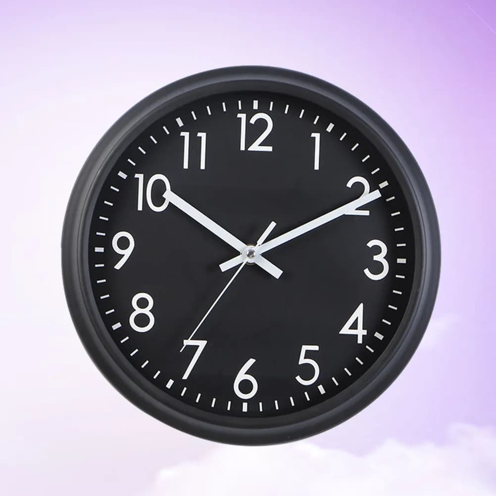 Orologio da Parete Silenzioso in Quarzo con Quadrante Rotondo da 10 Pollici, Decorativo, a Batteria, per Soggiorno, Camera da Letto, Cucina, Caffetterie