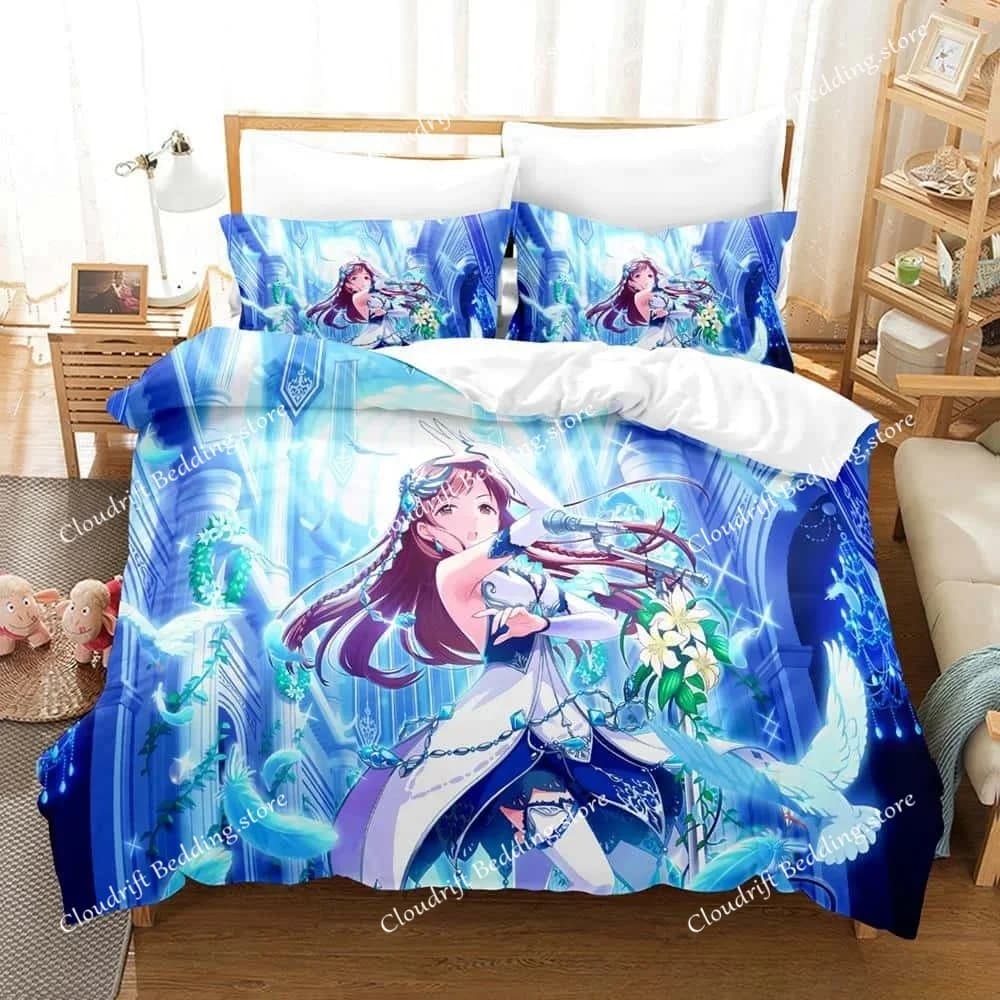 THE iDOLM@STER Cinderella Girls Starlight Stage Bedding Set 3D Printed Anime Adult Kid Bedroom Duvet Cover Sets