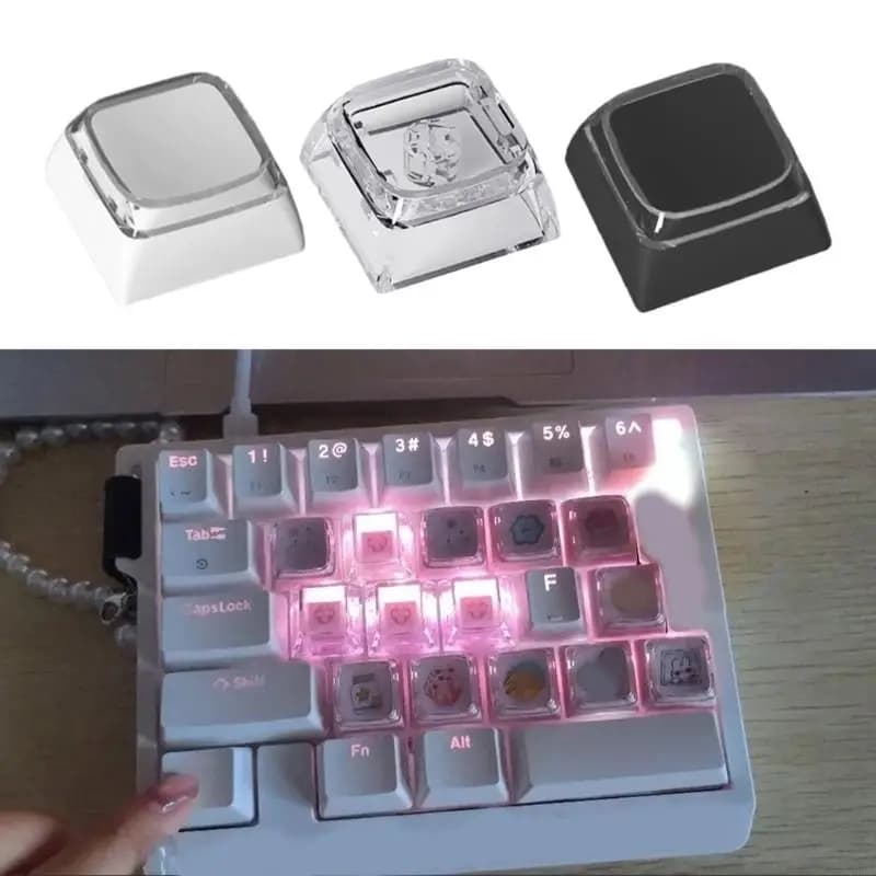 10Keys PC KeyCap XDA Profile 1u Not Engraving Vacuum key Covering key Characters Button button for mechanical keyboards