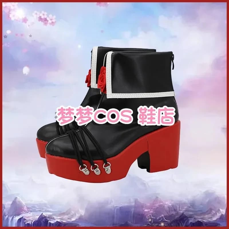 A;3\v,7'd/Dead or Alive Marie Roses Cosplay Shoes Boots Halloween Anime Summer Swimsuits High heeled Bootsw;4'v,6\h/