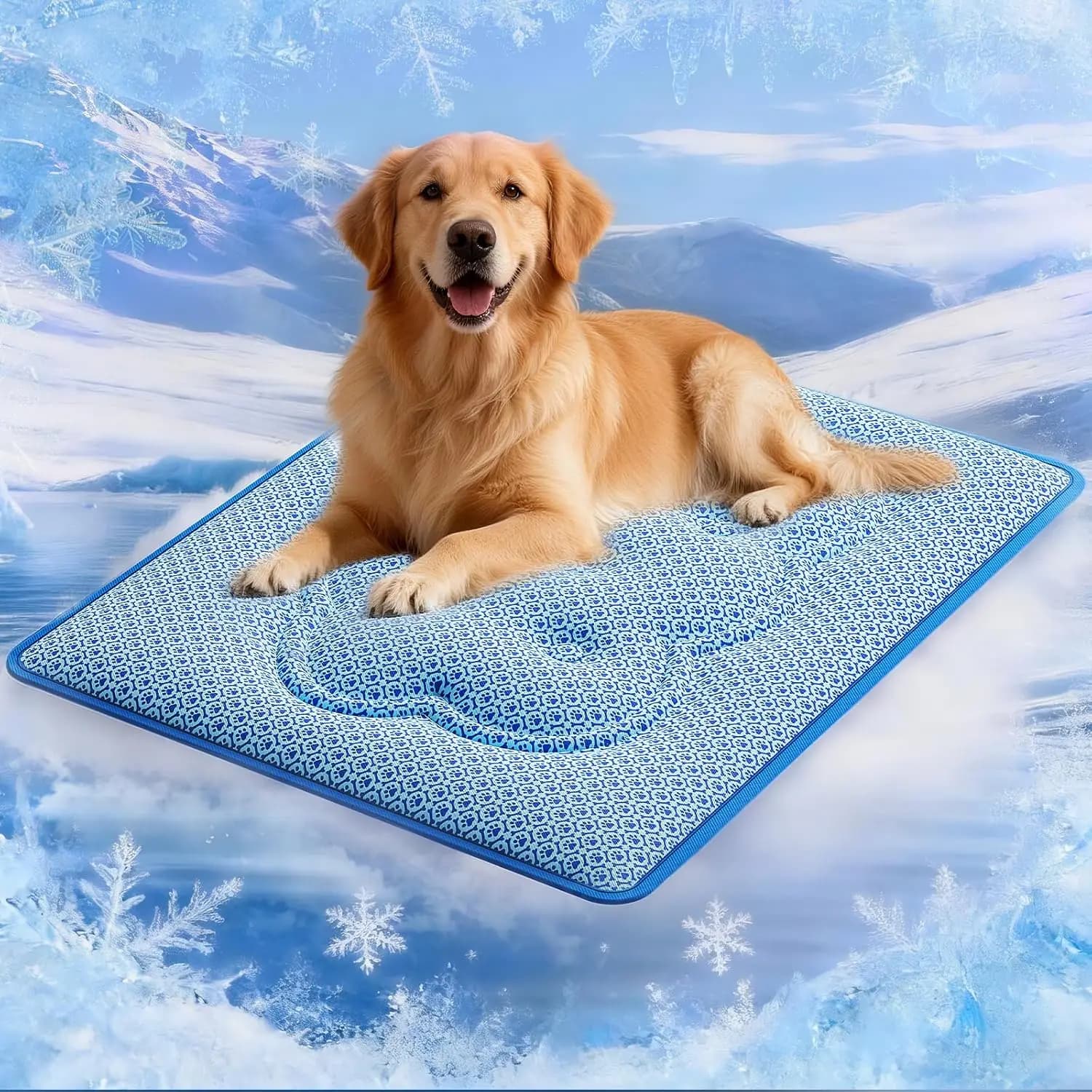 Tappetino Refrigerante Extra Large per Cani con Tecnologia PCM e Termocromica, Resistente, Impermeabile, Lavabile in Lavatrice, Non Tossico - XL (79 cm x 109 cm)